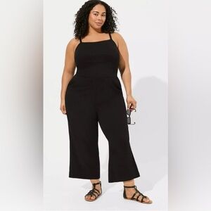 TORRID | Stretch Challis Tie Back Wide Leg Jumpsuit Sz 3X